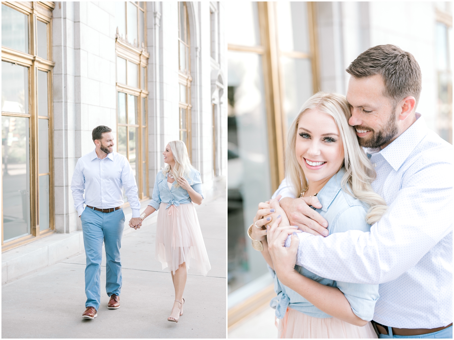 Downtown Tulsa OK Engagements Oklahoma Wedding Photographer
